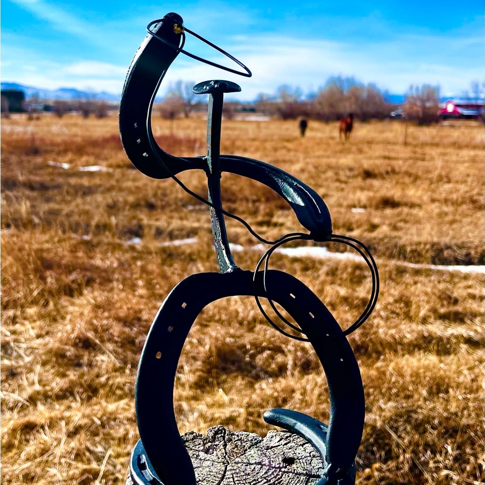 Unique Black Metal Sculpture